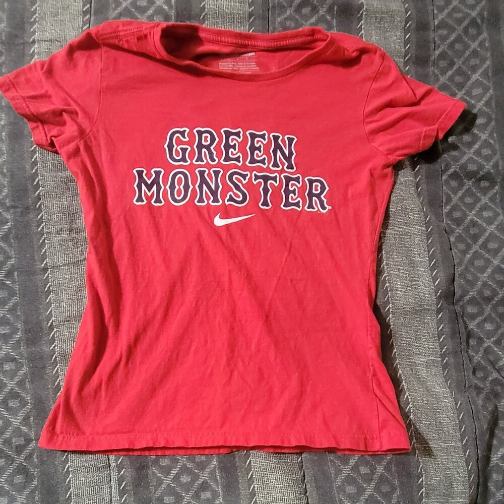 Red womens shirt green monster red sox nike medium
